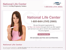 Tablet Screenshot of nationallifecenter.com